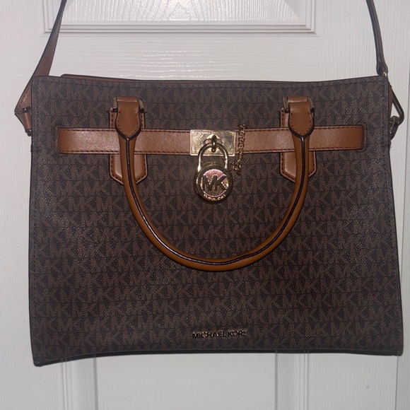Michael Kors Dark Brown Shoulder Bag with Gold Accent - Picture 2 of 5